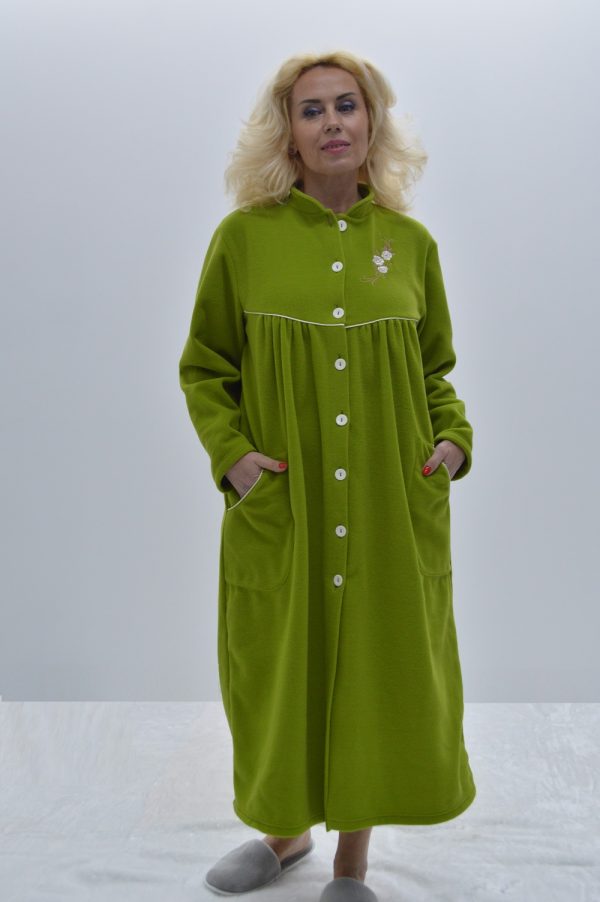 Robe de mulher em malha polar Verde