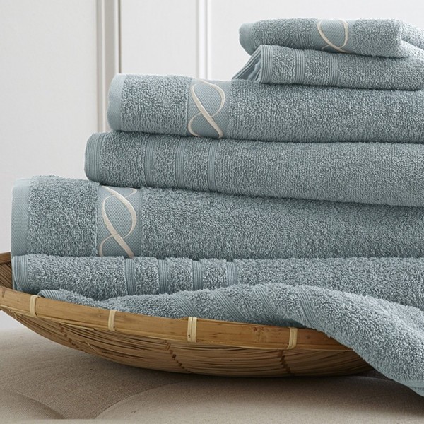 Bath towels with embroidered jacquard border, bath towel with jacquard border